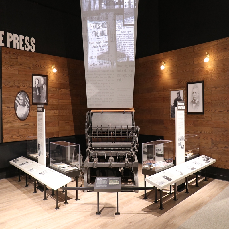 Photo of Press display at Kansas Museum of History, 2026